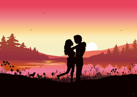 新中式山水画意境山水画油画风景