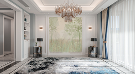 极简现代客厅背景墙室内设计