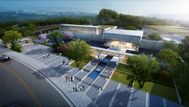 商务会所建筑景观设计鸟瞰效果图