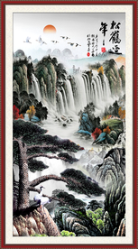 迎客松国画迎客松