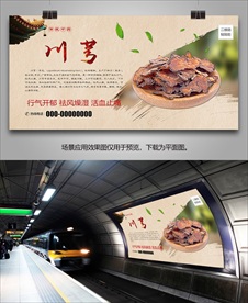 川芎灯箱海报展板展架挂画单页