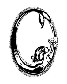 美人鱼 图形 黑白