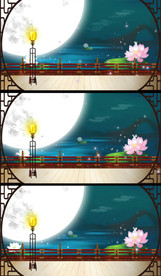 古风古韵中秋舞台背景AE模版