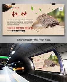 杜仲灯箱海报展板展架挂画单页