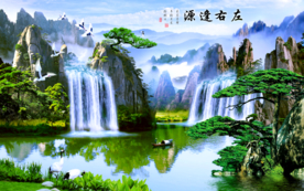 山水背景墙