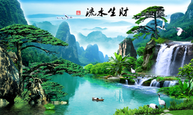 山水背景墙