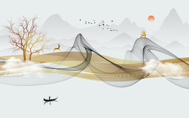 新中式电视背景墙