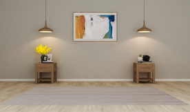 极简北欧现代客厅沙发背景墙