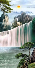 竖幅山水