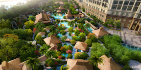 温泉酒店度假中心景观效果图