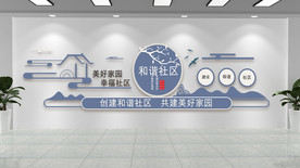 和谐社区文化墙