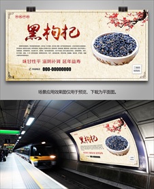 黑枸杞宣传海报灯箱展板展架挂画