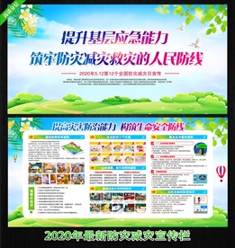 防灾减灾展板 社区防灾减灾