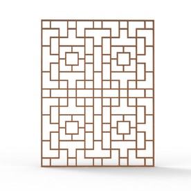 中式古典窗户C4D模型KS工程