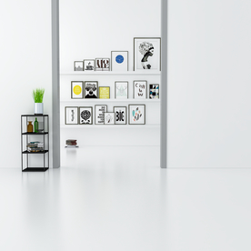 北欧简约桌椅组合背景墙摄影墙