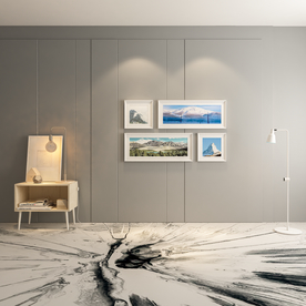 北欧简约沙发茶几背景墙摄影墙