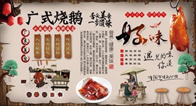 烧鹅背景墙