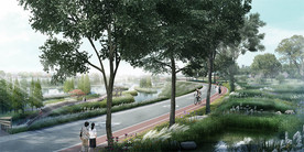 环湖公路湿地景观效果图