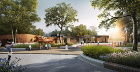 湿地公园休闲广场景观效果图