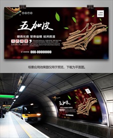 五加皮海报灯箱展板展架挂画单页