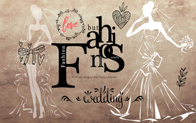 复古个性英文婚纱工装背景墙