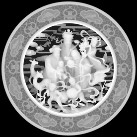 福禄寿喜灰度图