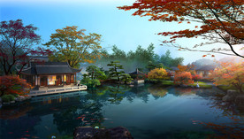 江南私人园林景观效果图