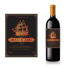 小金帆船葡萄酒包装设计