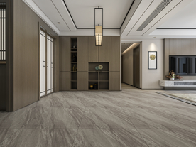 新中式餐厅背景墙 桌椅空间设计