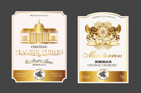 法国红酒标签设计包装设计