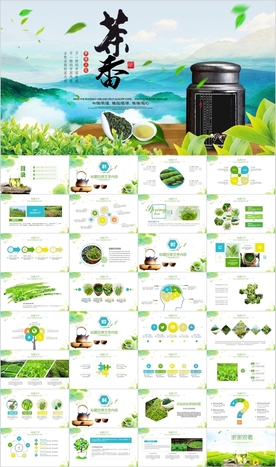 茶叶绿茶红茶黑茶茶文化PPT