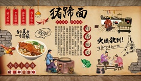猪蹄面背景墙