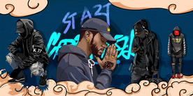 嘻哈潮流背景墙装饰画