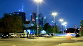 迪拜的城市街道