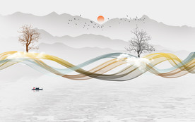 新中式电视背景墙