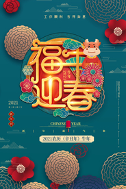牛年吉祥牛年海报