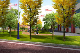 学校校园园林景观绿化效果图