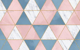 金箔三角形背景墙