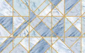 金边蓝色大理石纹