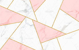 大理石纹粉色几何背景墙