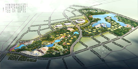 园博园公园规划鸟瞰景观效果图