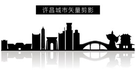 许昌城市矢量剪影