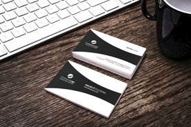 简约通用名片双面PSD展开图