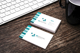 简约通用名片双面PSD展开图