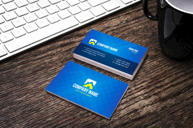 简约通用名片双面PSD展开图