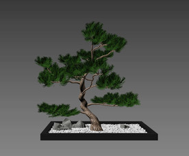 迎客松松树模型