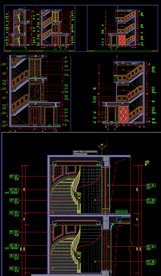 欧式楼梯立面CAD施工图