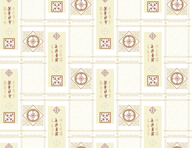 中国风男装几何格子