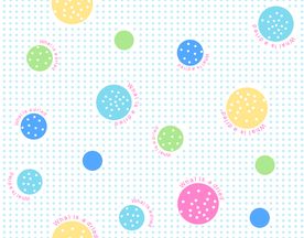 精美童装花型几何圆点字母乱花