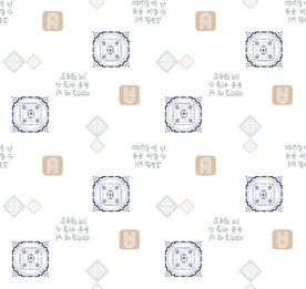 大牌欧美几何风格花型男装睡衣